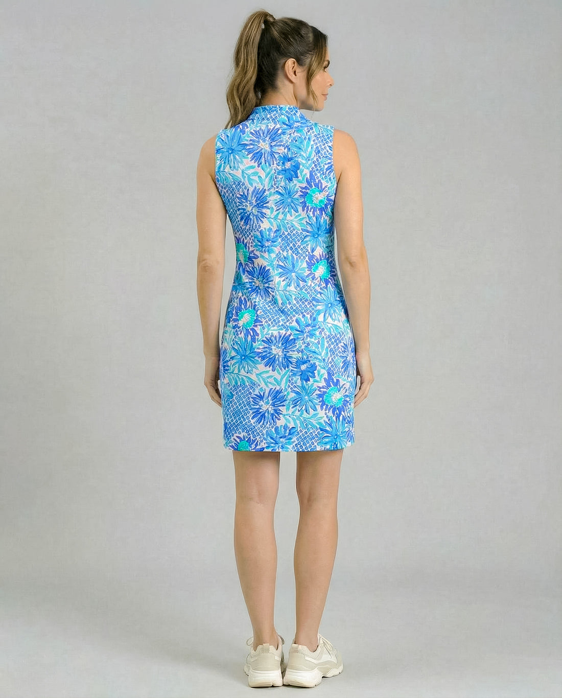 Bella Jardin Sleeveless Mock Neck Dress W/Pocket 59Z25