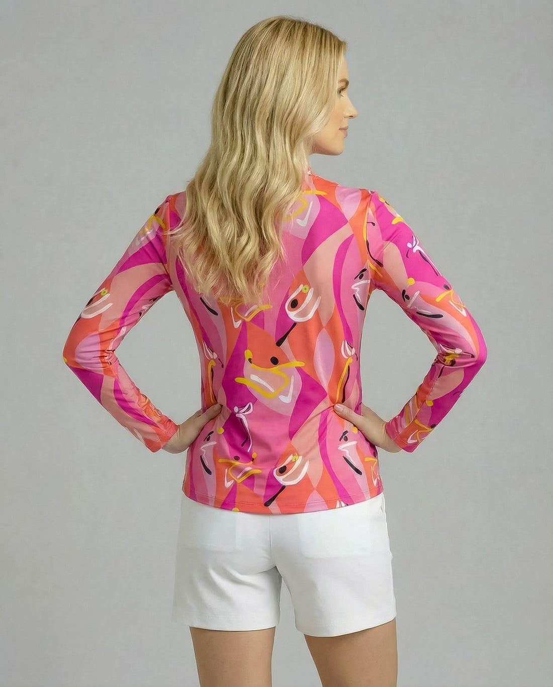 Activo Long Sleeve Zip Mock Top 86Z02