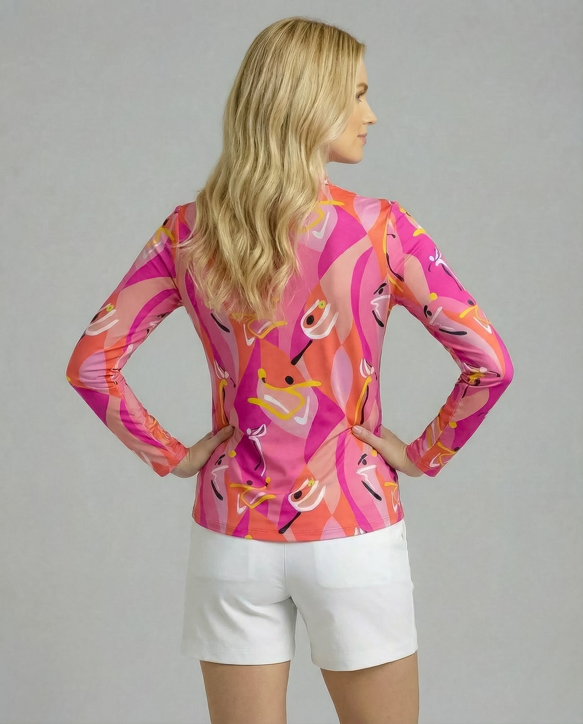 Activo Long Sleeve Zip Mock Top 86Z02