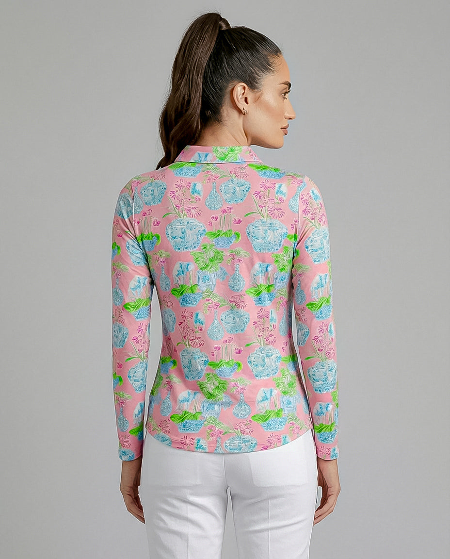 Jamboree Long Sleeve Polo Top 84Z14