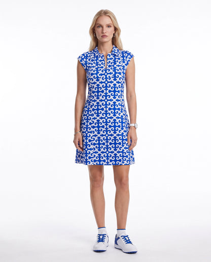 Gazebo Polo Neck Cap Sleeve Dress W/Pocket 67Z19