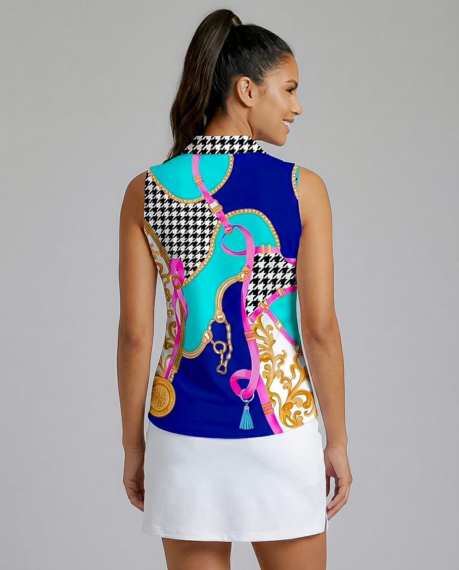 Caress Sleeveless Polo Top 40Z03