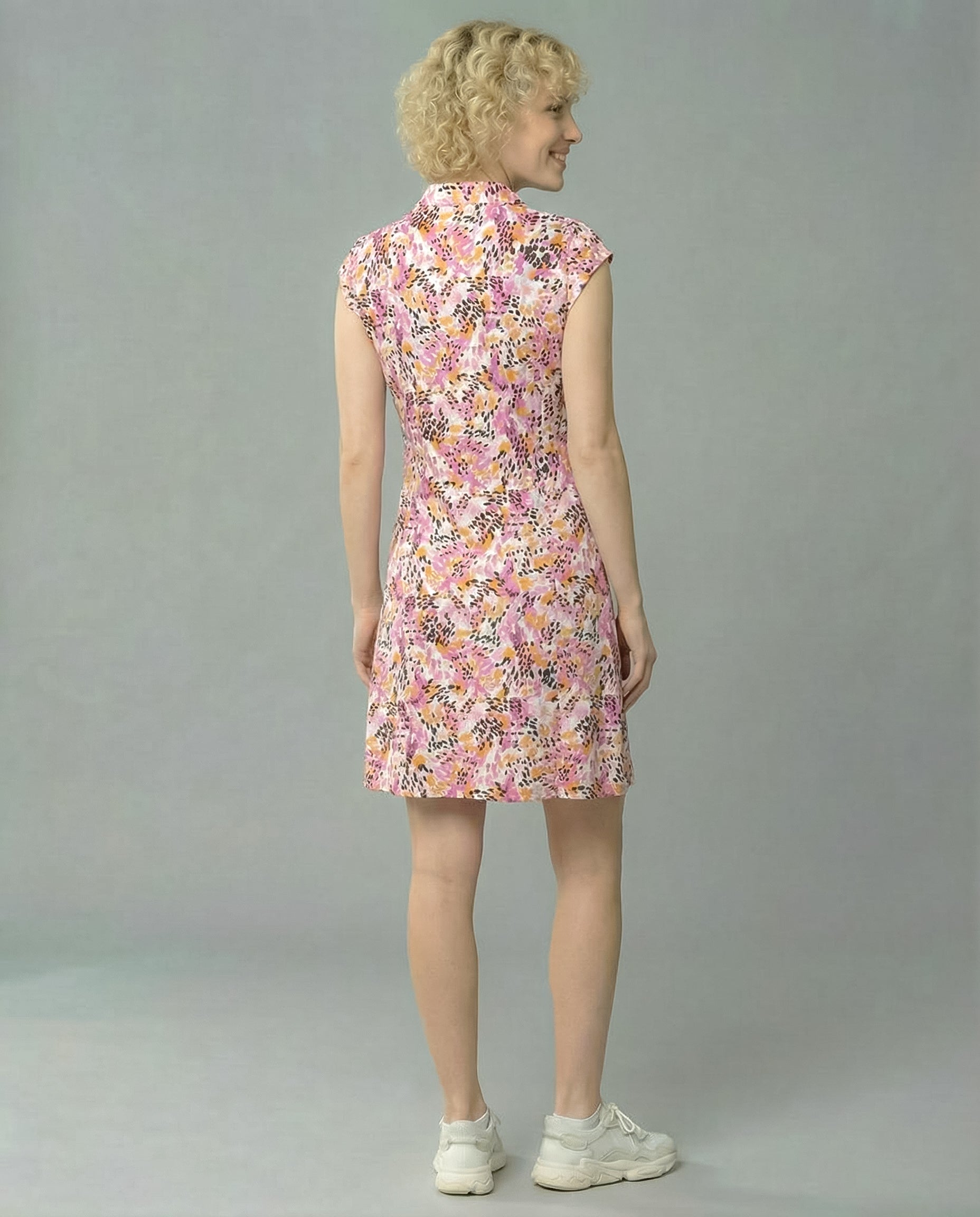 Wilderness Polo Neck Cap Sleeve Polo Dress W/Pocket 67Z57