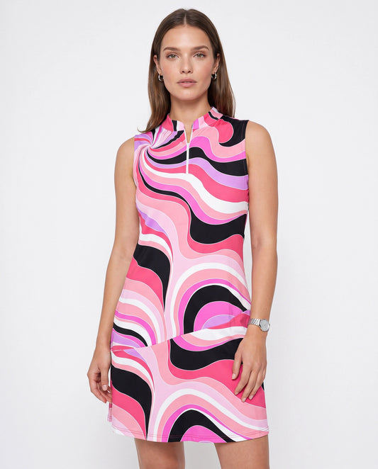 Lorraine Sleeveless Hem Flounce Dress W/Pocket 52z09