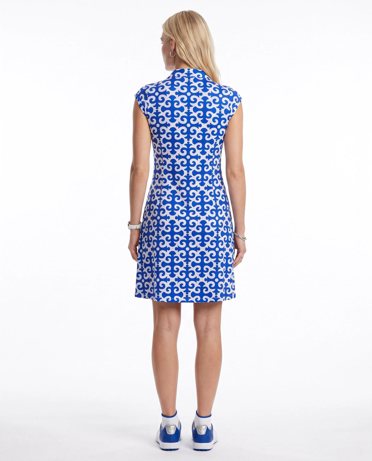 Gazebo Polo Neck Cap Sleeve Dress W/Pocket 67Z19