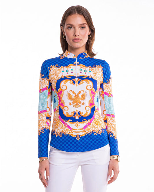 Adoro Long Sleeve Zip Mock Top 86Z39