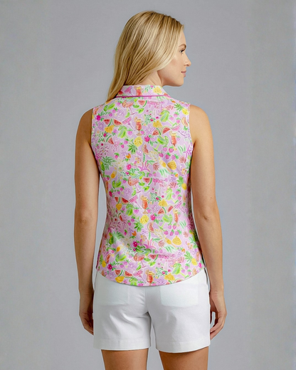 Cheers Sleeveless Polo Top 40Z42