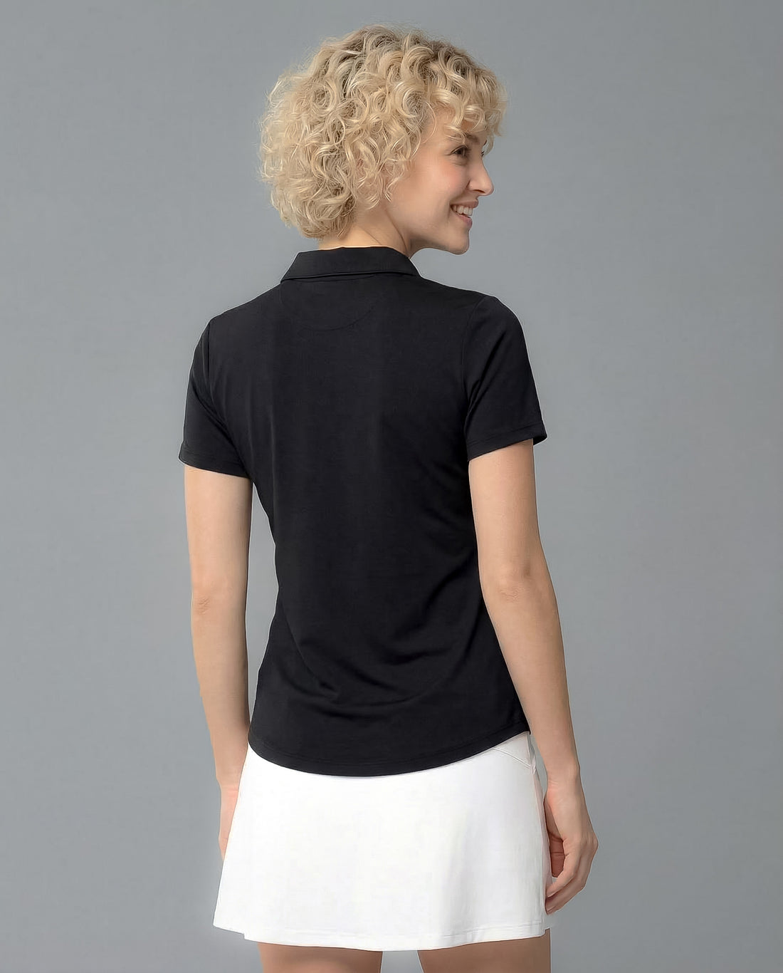 Solid Short Sleeve Polo Top 6900