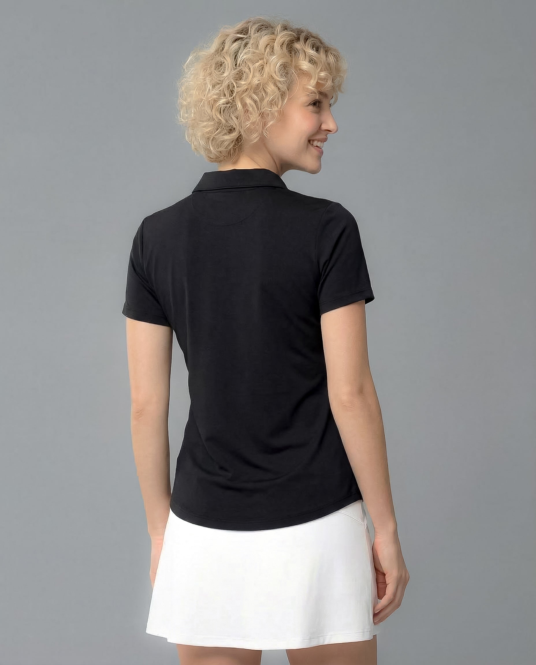 Solid Short Sleeve Polo Top 6900