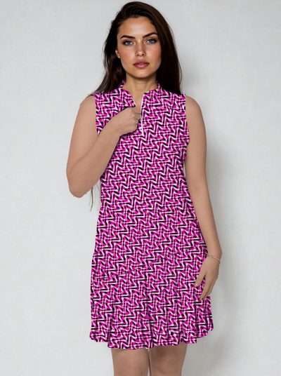 Velocity Sleeveless Hem Flounce Dress 52z58