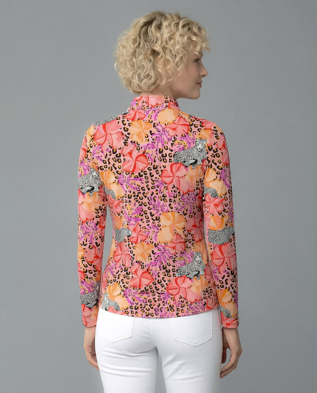 Untamed Long Sleeve Zip Mock Top 86z56