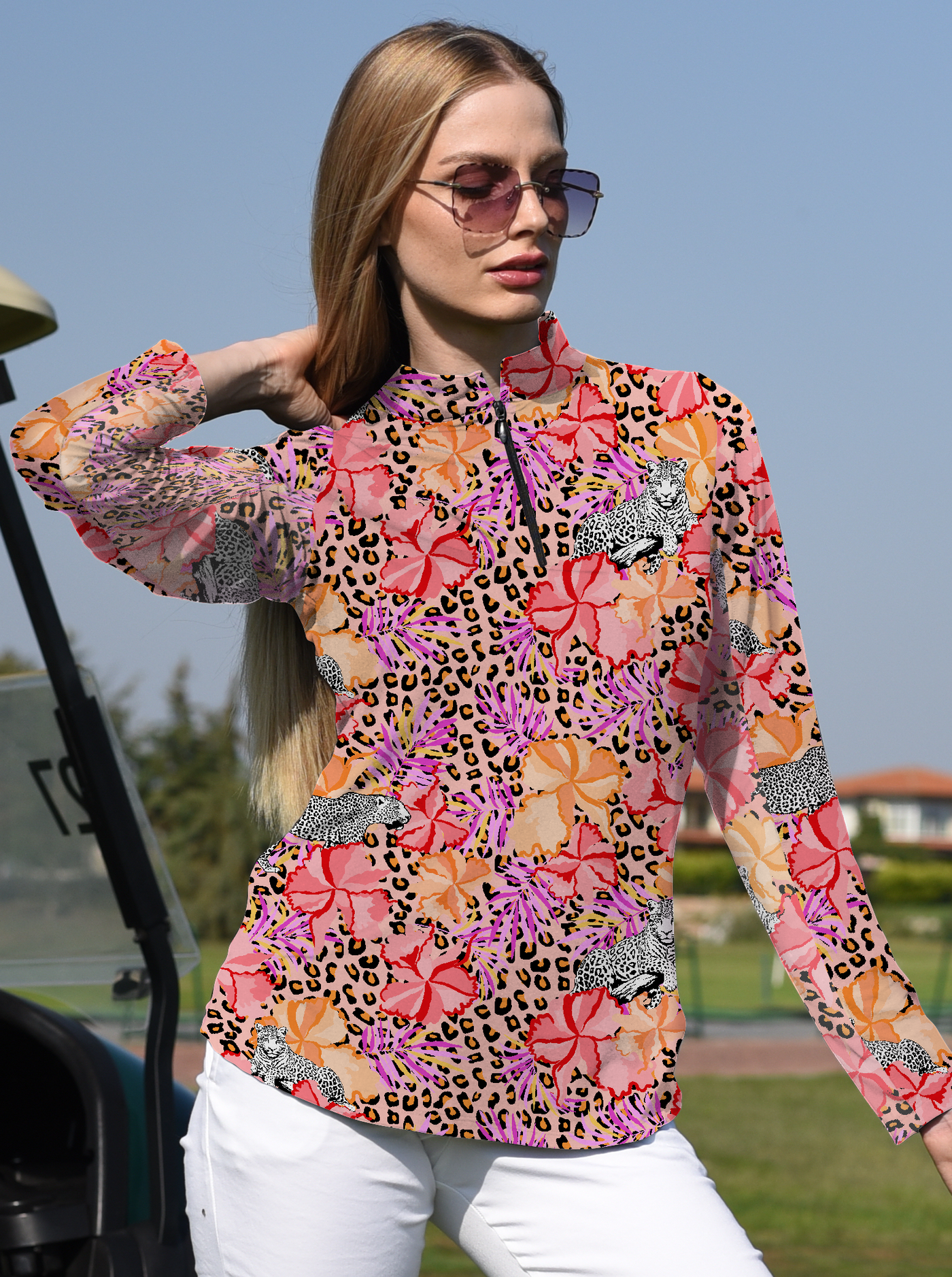 Untamed Long Sleeve Zip Mock Top 86z56