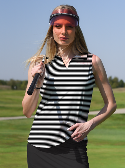 Cotton Spandex Sleeveless V-Neck Collar Top T8800V1