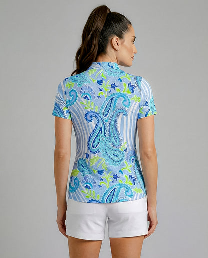 Sweet Caroline Short Sleeve Mock Top 85Z18