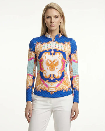 Adoro Long Sleeve Zip Mock Top 86Z39