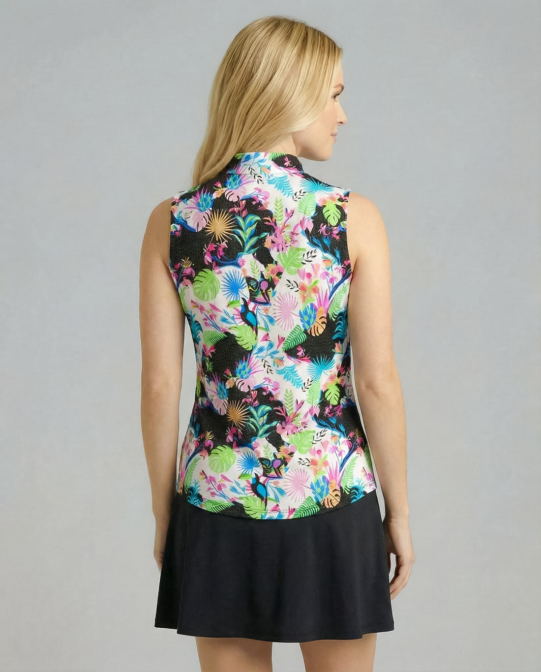 Volare Sleeveless Ruffle Portrait Neck Top 80Z35