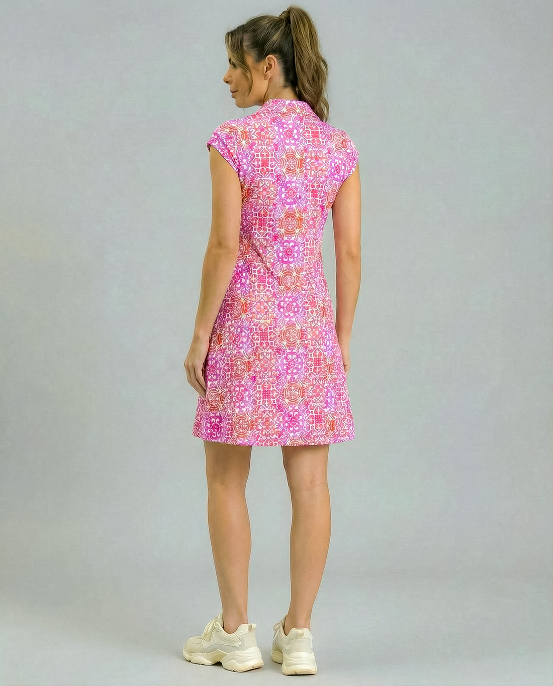 Milano Bar Polo Neck Cap Sleeve Polo Dress W/Pocket 67Z27