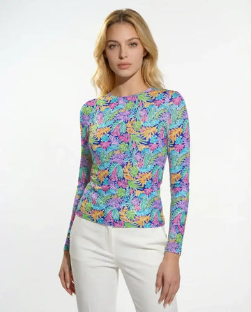 Deep Forest Long Sleeve Crew Neck Top 83Z44