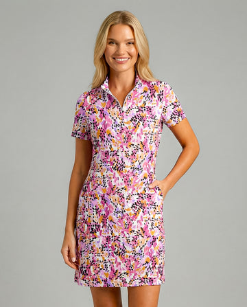 Wilderness Mock Neck Half Sleeve Dress 58Z57