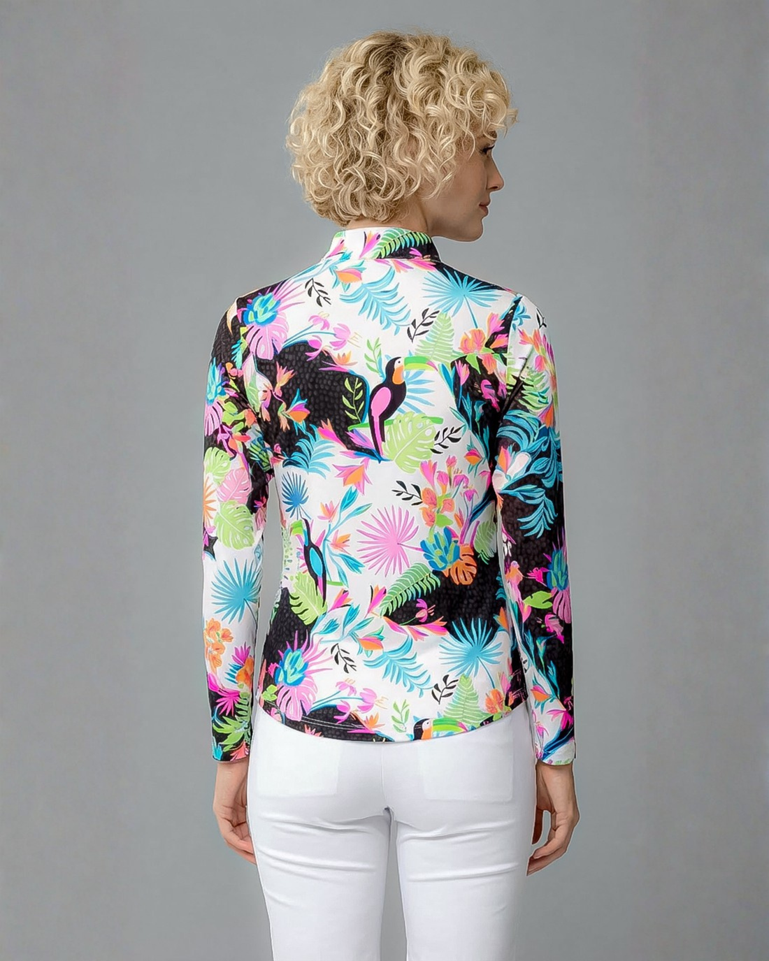 Volare Long Sleeve Zip Mock Top 86Z35