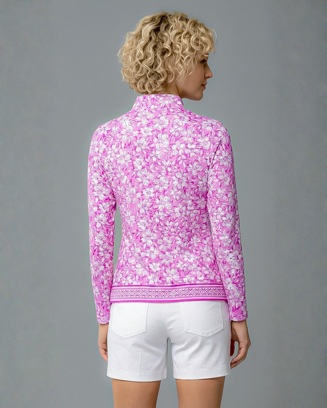 Nature's blessing Long Sleeve Zip Mock Top 86Z51