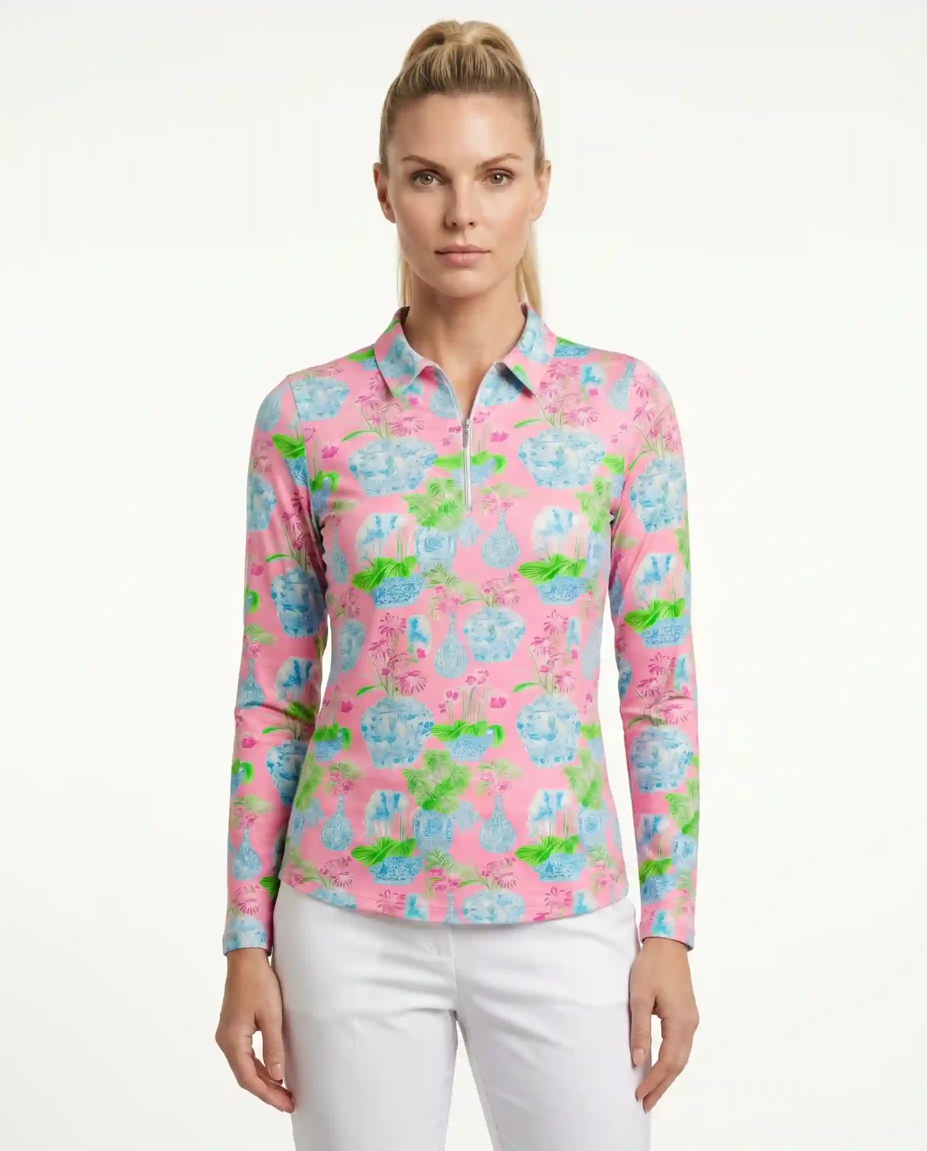 Jamboree Long Sleeve Polo Top 84Z14