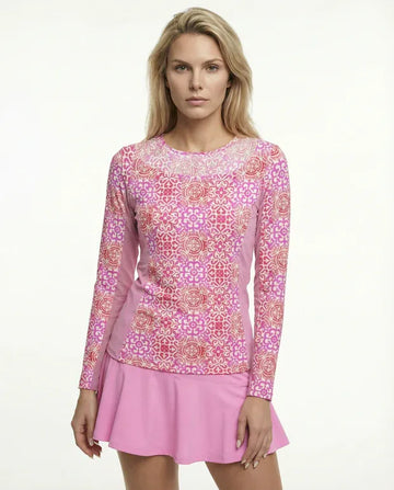 Milano Bar Long Sleeve Crew Net Neckline Top 83Z27v00