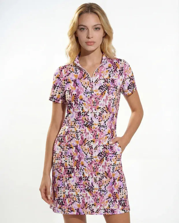Wilderness Mock Neck Half Sleeve Dress 58Z57