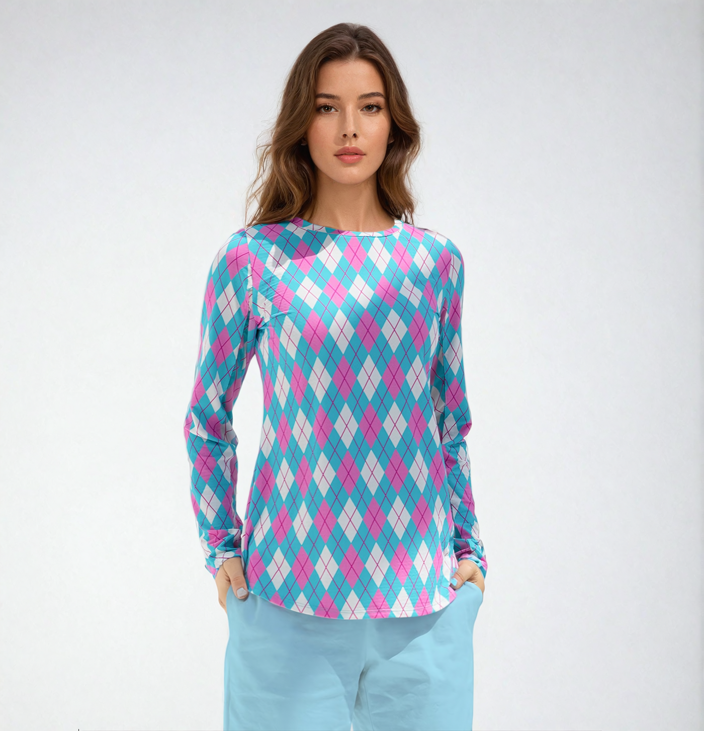 Elle Gante Long Sleeve Crew Neck Top 83Z26