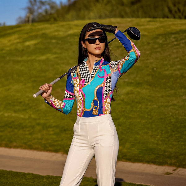 Caress Long Sleeve Zip Mock Top 86Z03