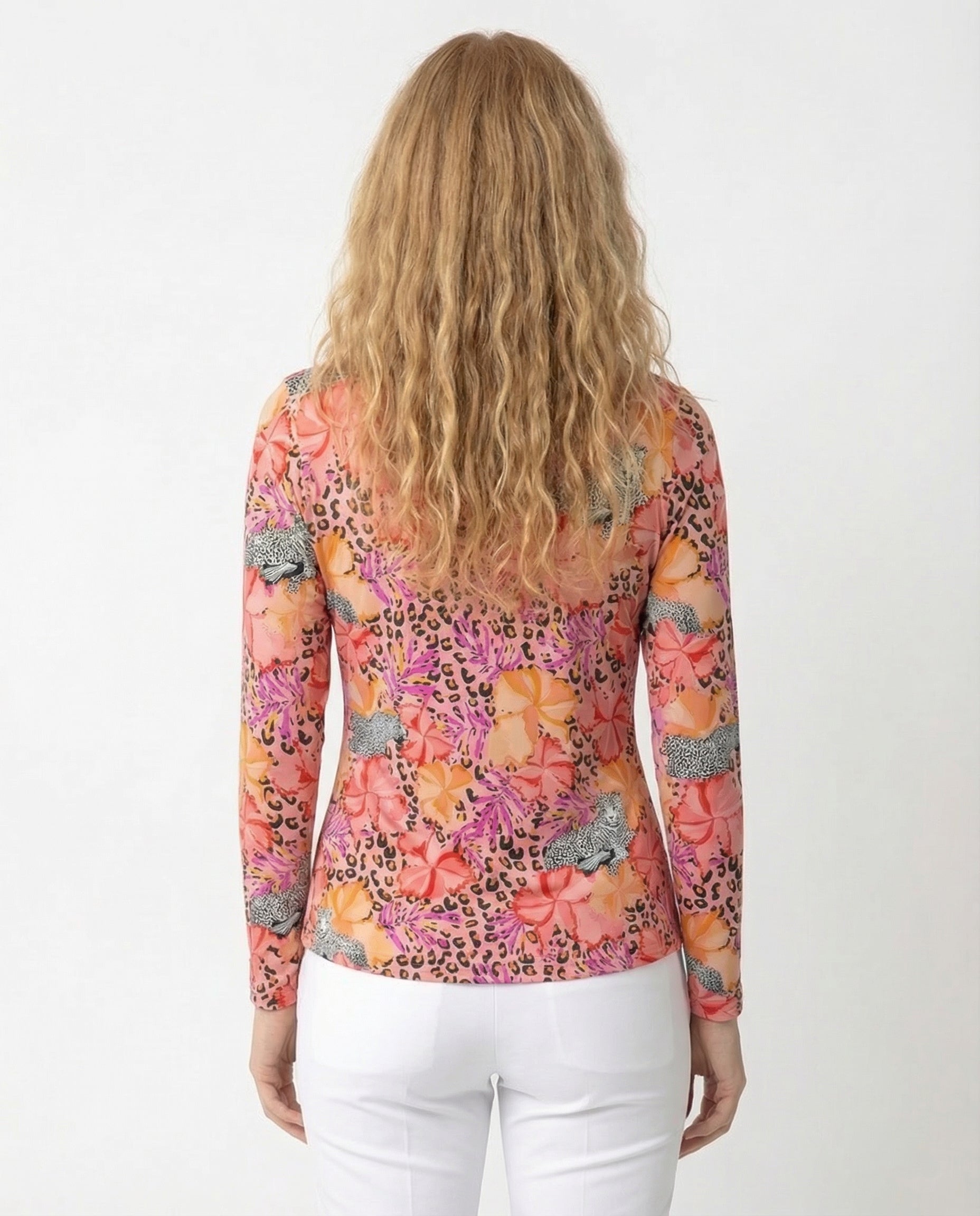 Untamed Long Sleeve Zip Mock Top 86z56