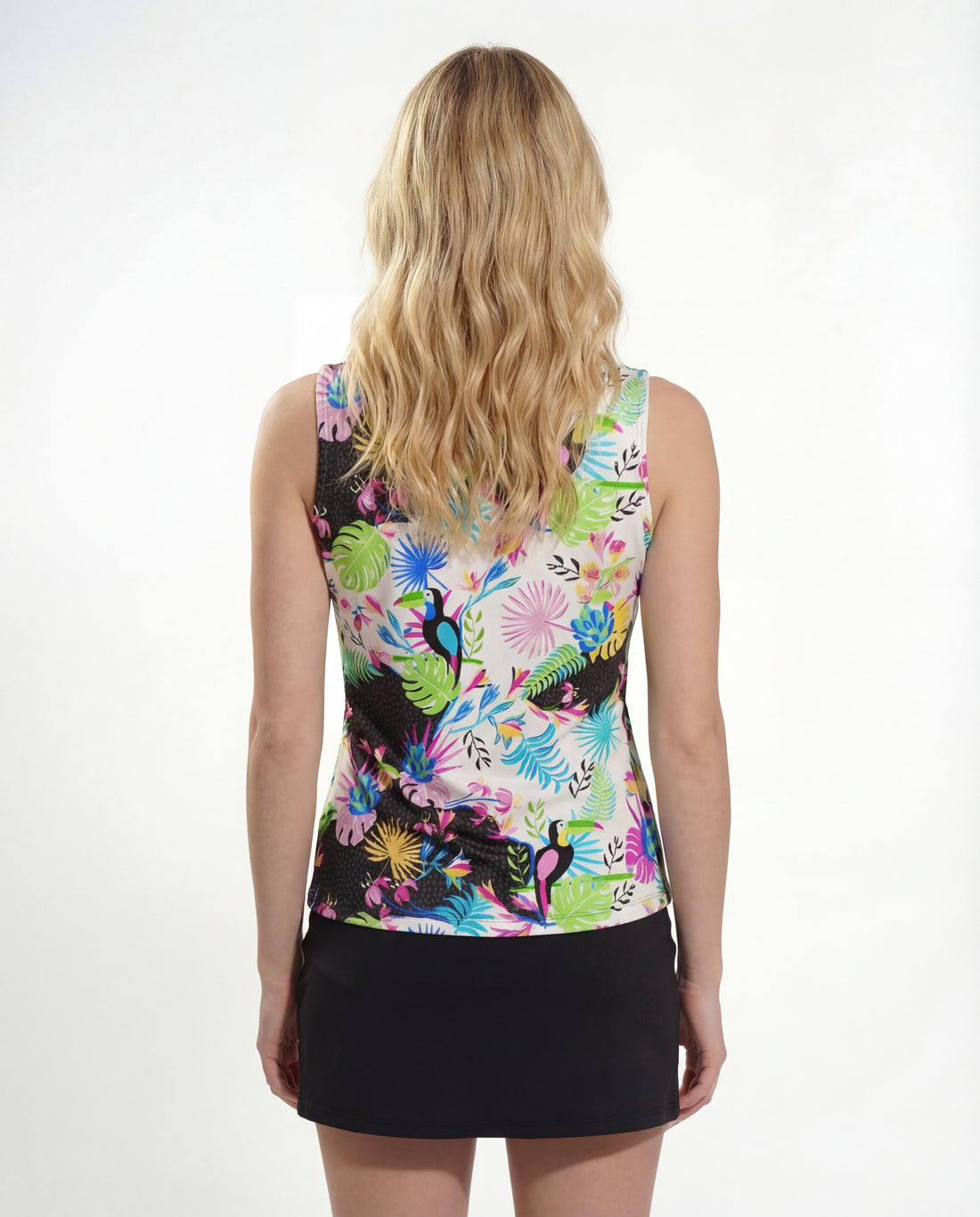 Volare Sleeveless V-Neck Collar Top 88Z35