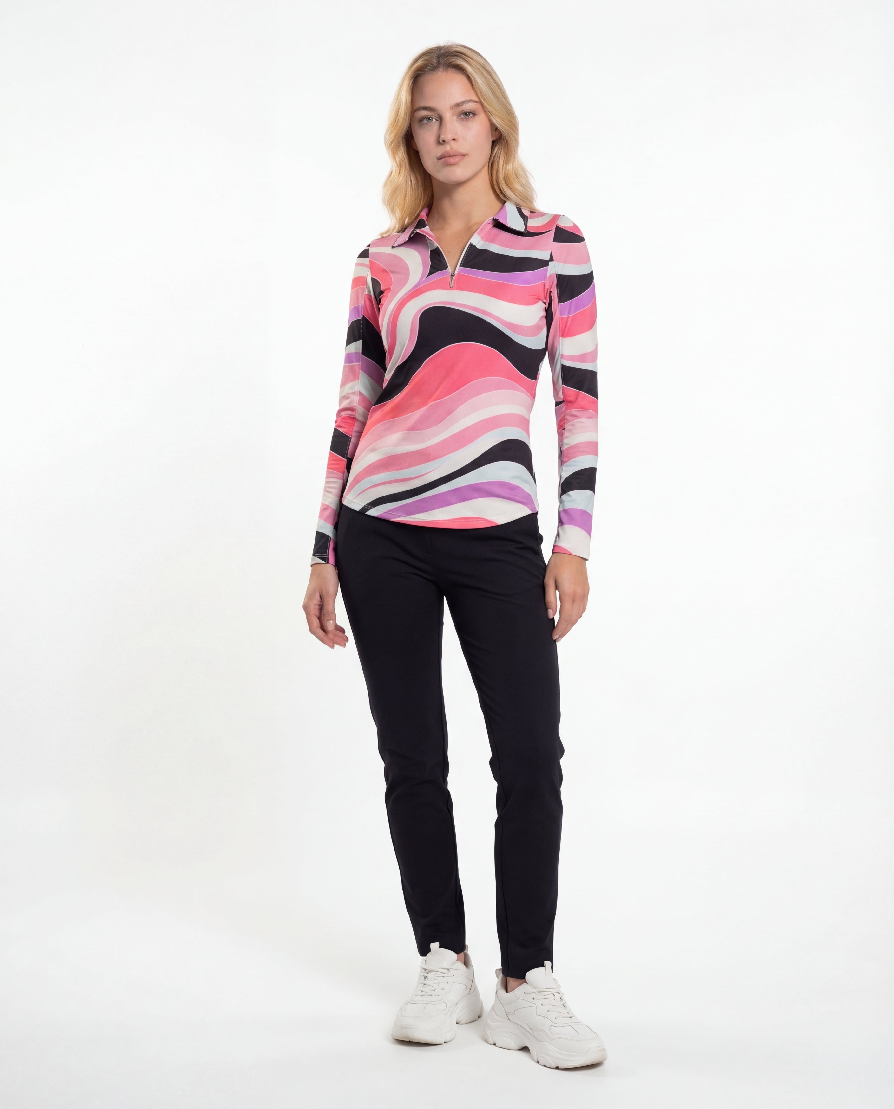 Lorraine Long Sleeve Polo Top 84Z09