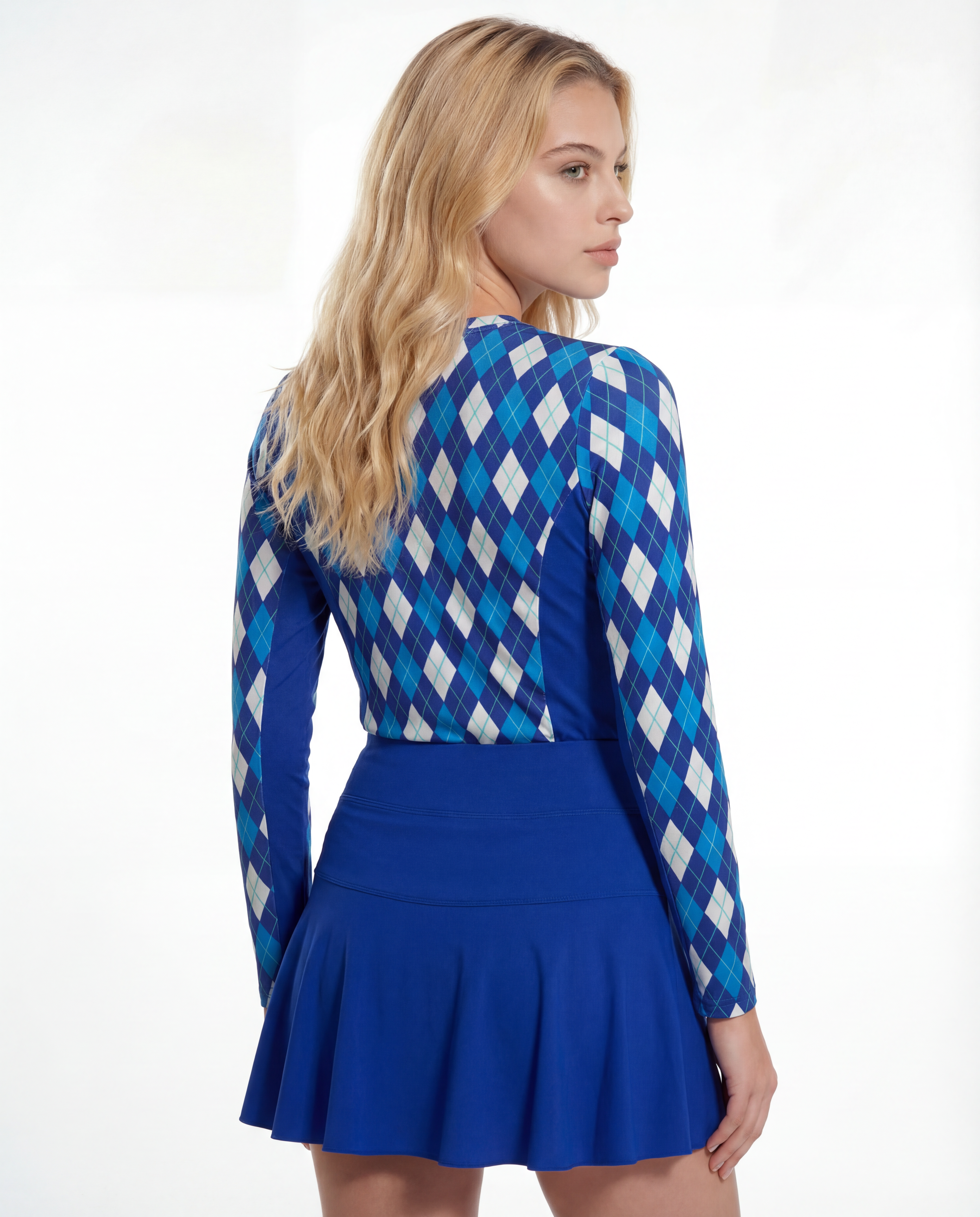 Elle Gante Long Sleeve Crew Net Neckline Top 83Z26v00