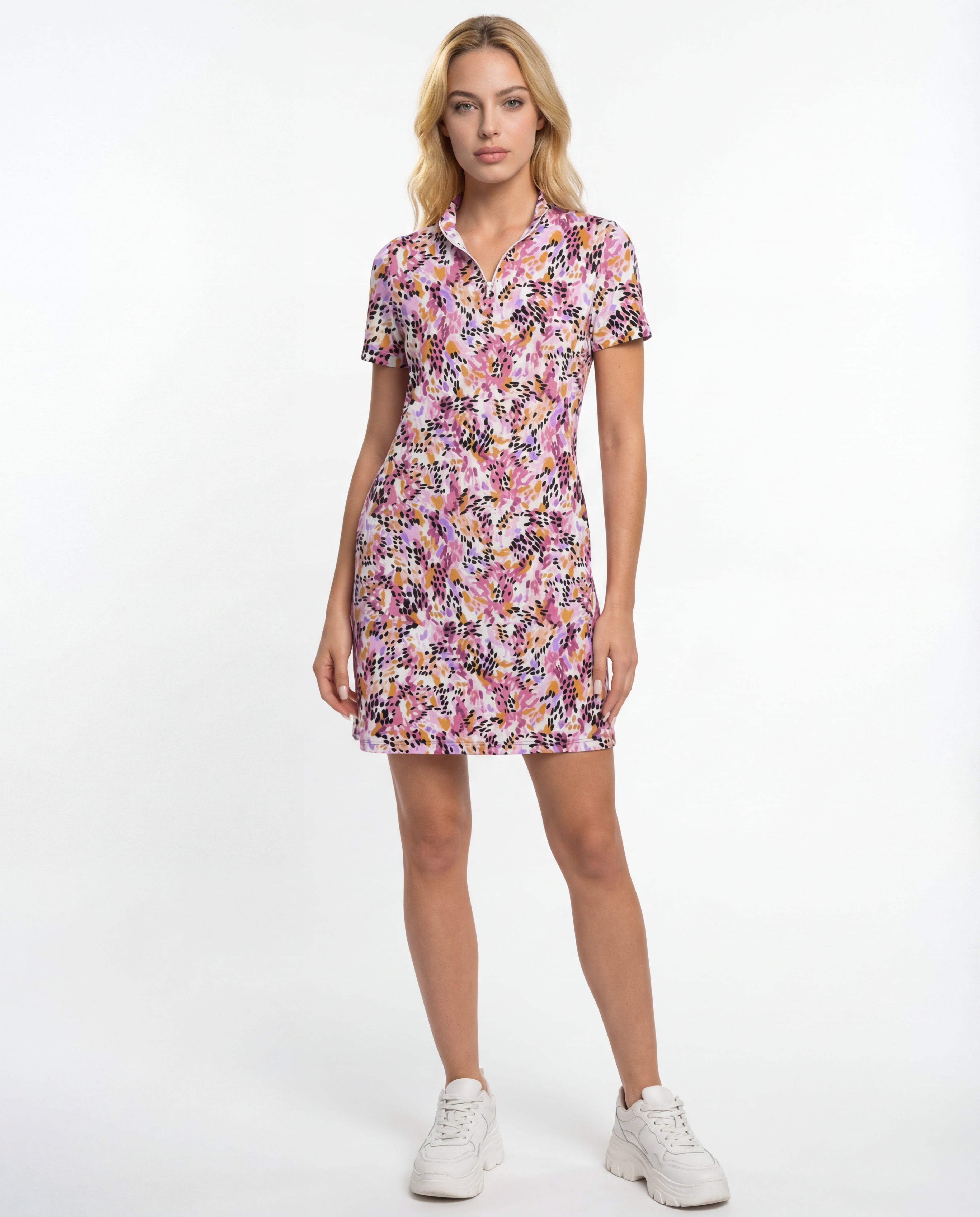 Wilderness Mock Neck Half Sleeve Dress 58Z57