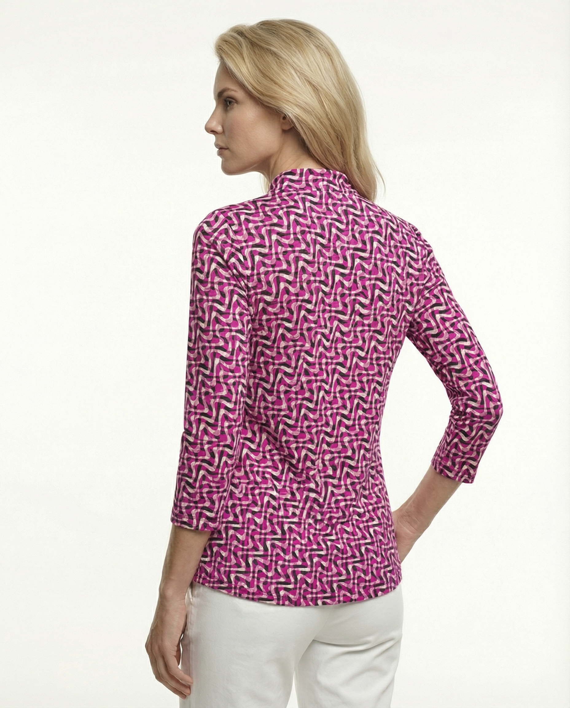 Velocity Long Sleeve Zip Mock Top 86Z58
