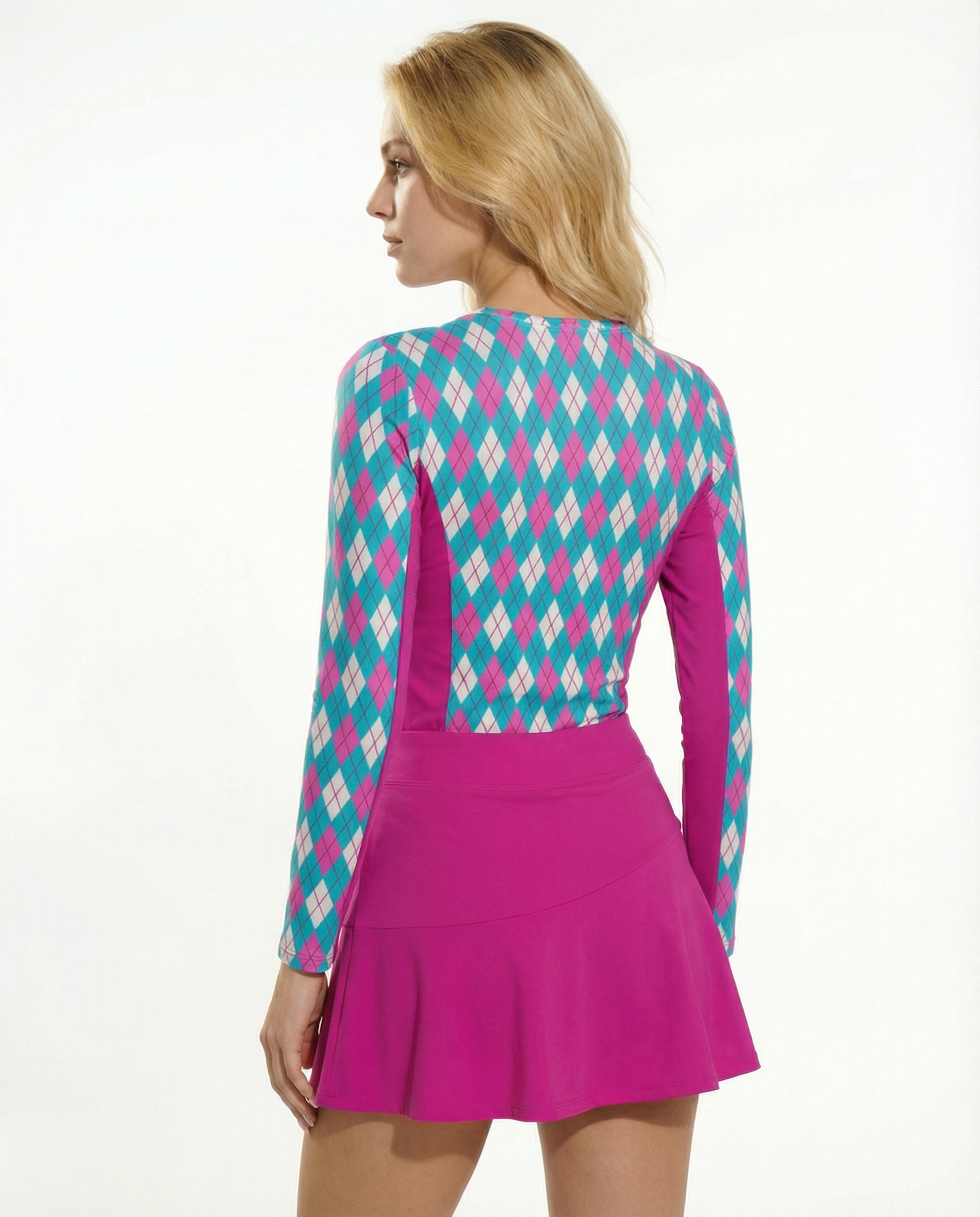 Elle Gante Long Sleeve Crew Net Neckline Top 83Z26v00