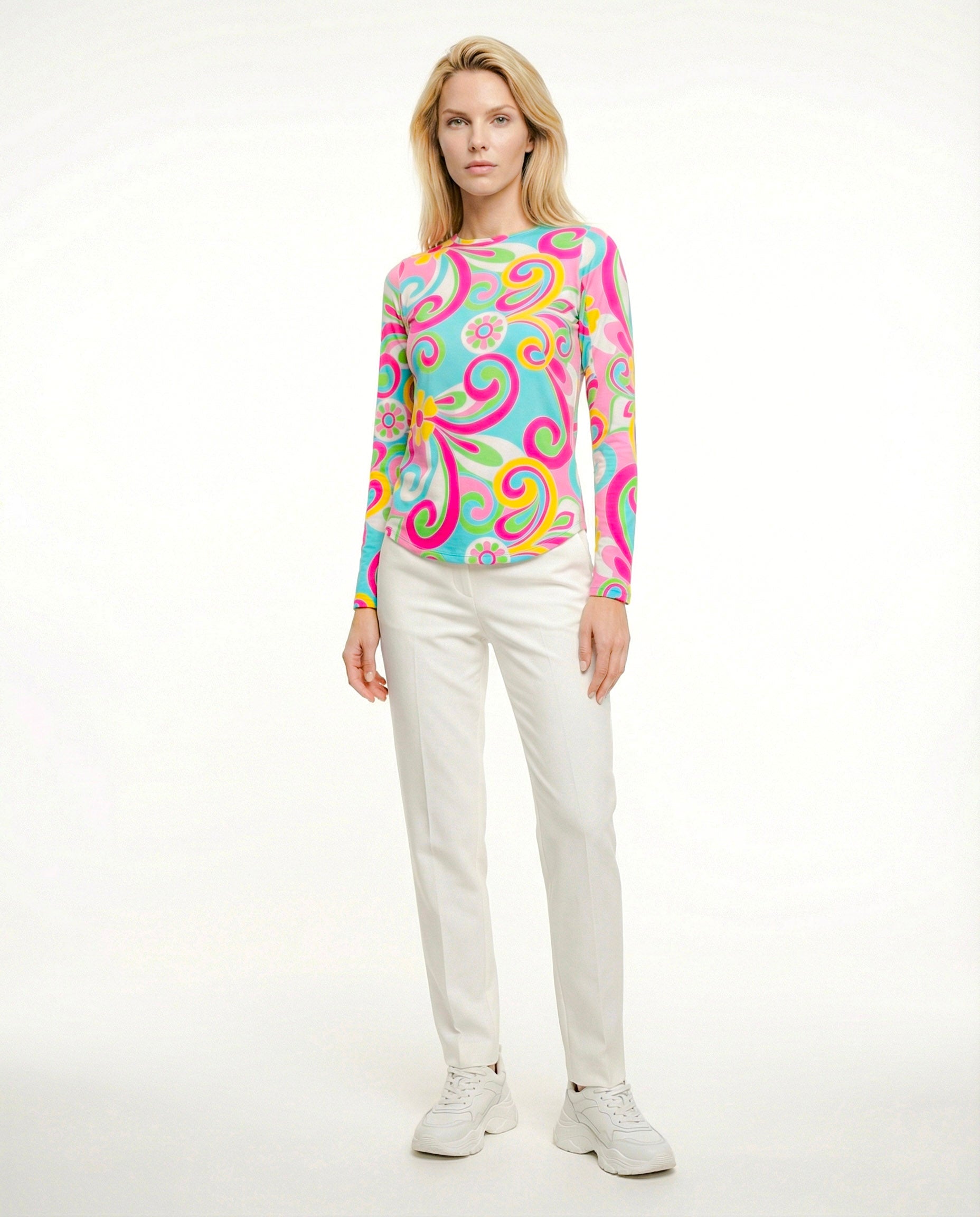 Luciana Long Sleeve Crew Neck Top 83Z08