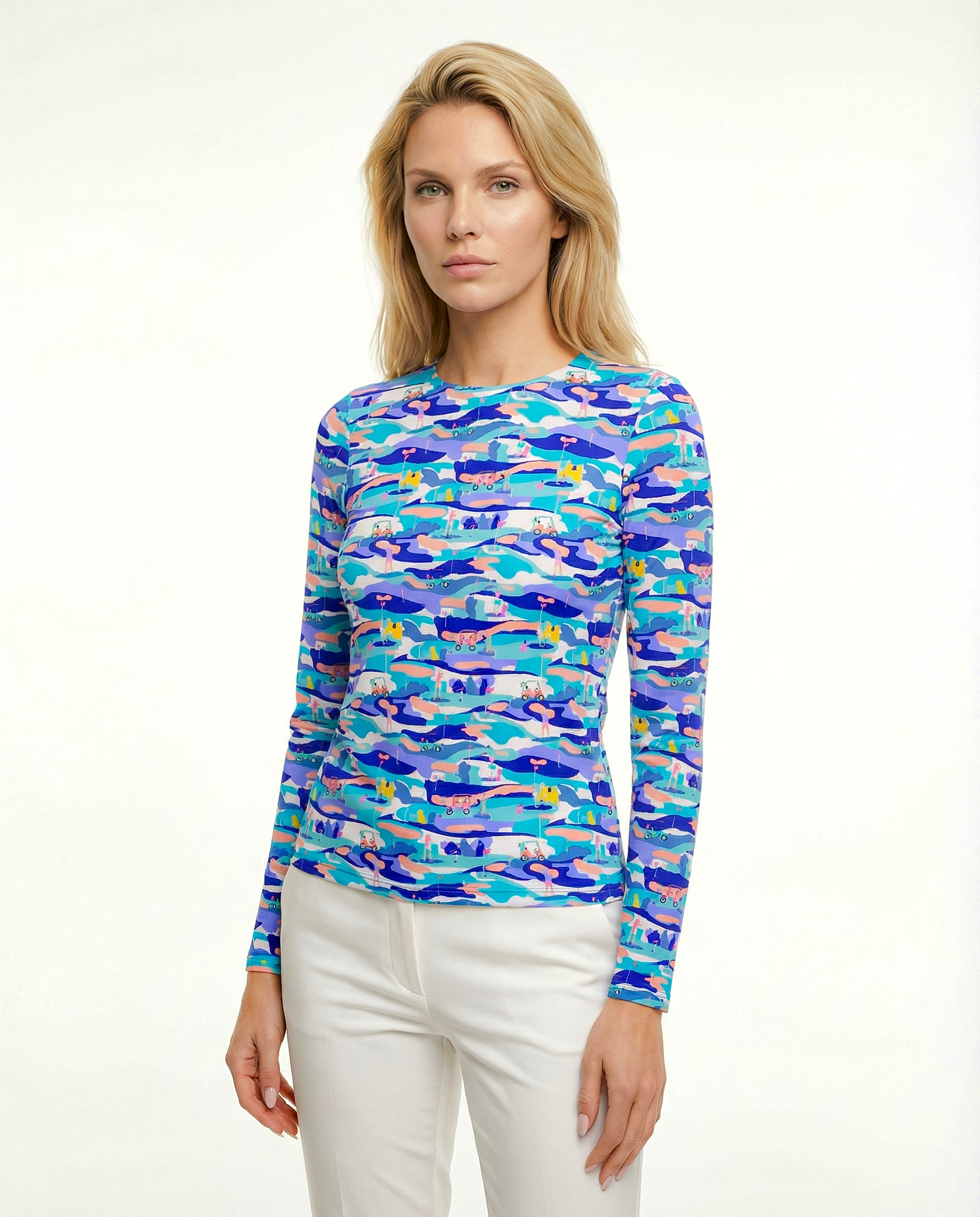 Winning Stroke Long Sleeve Crew Neck Top 83Z49