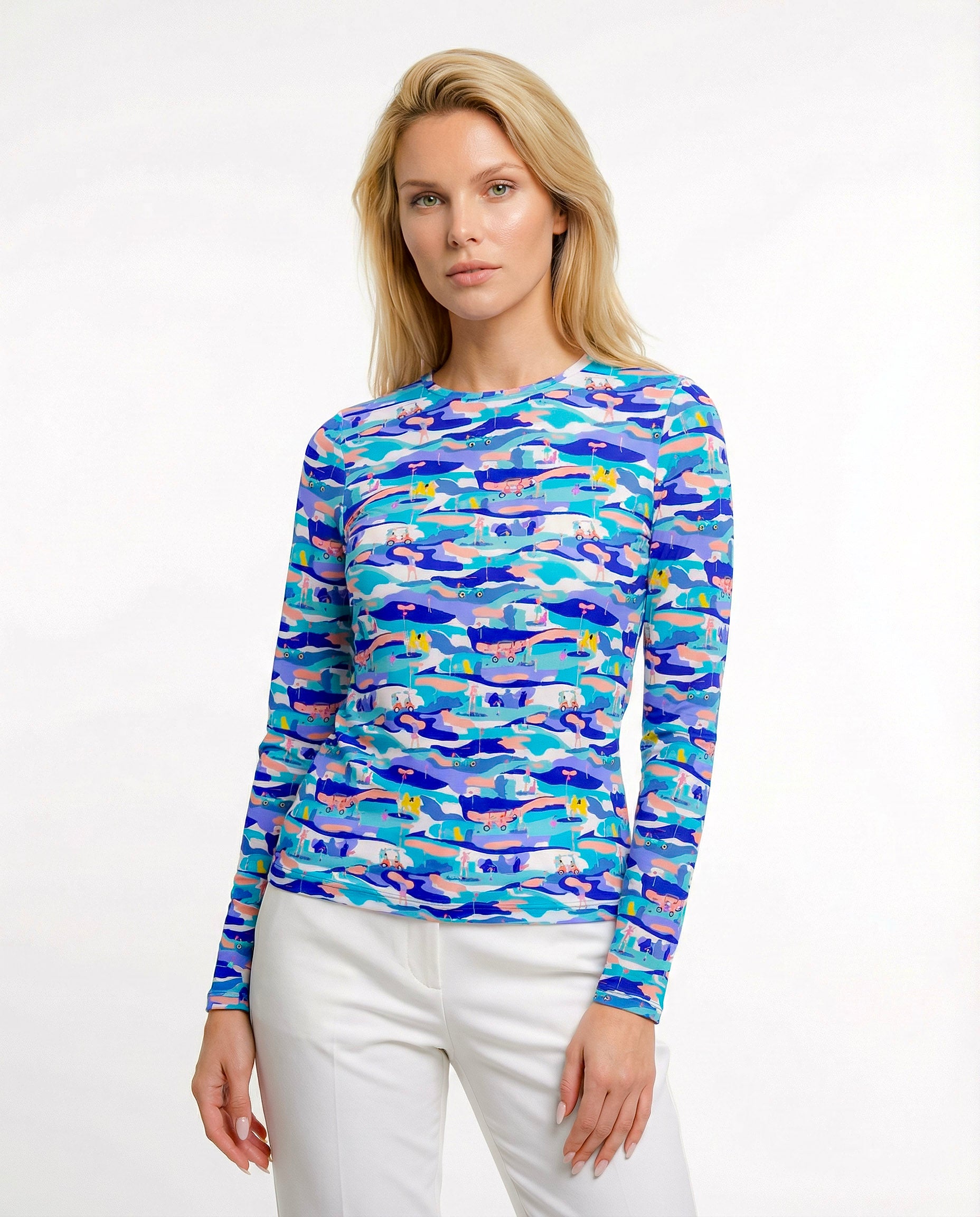 Winning Stroke Long Sleeve Crew Neck Top 83Z49