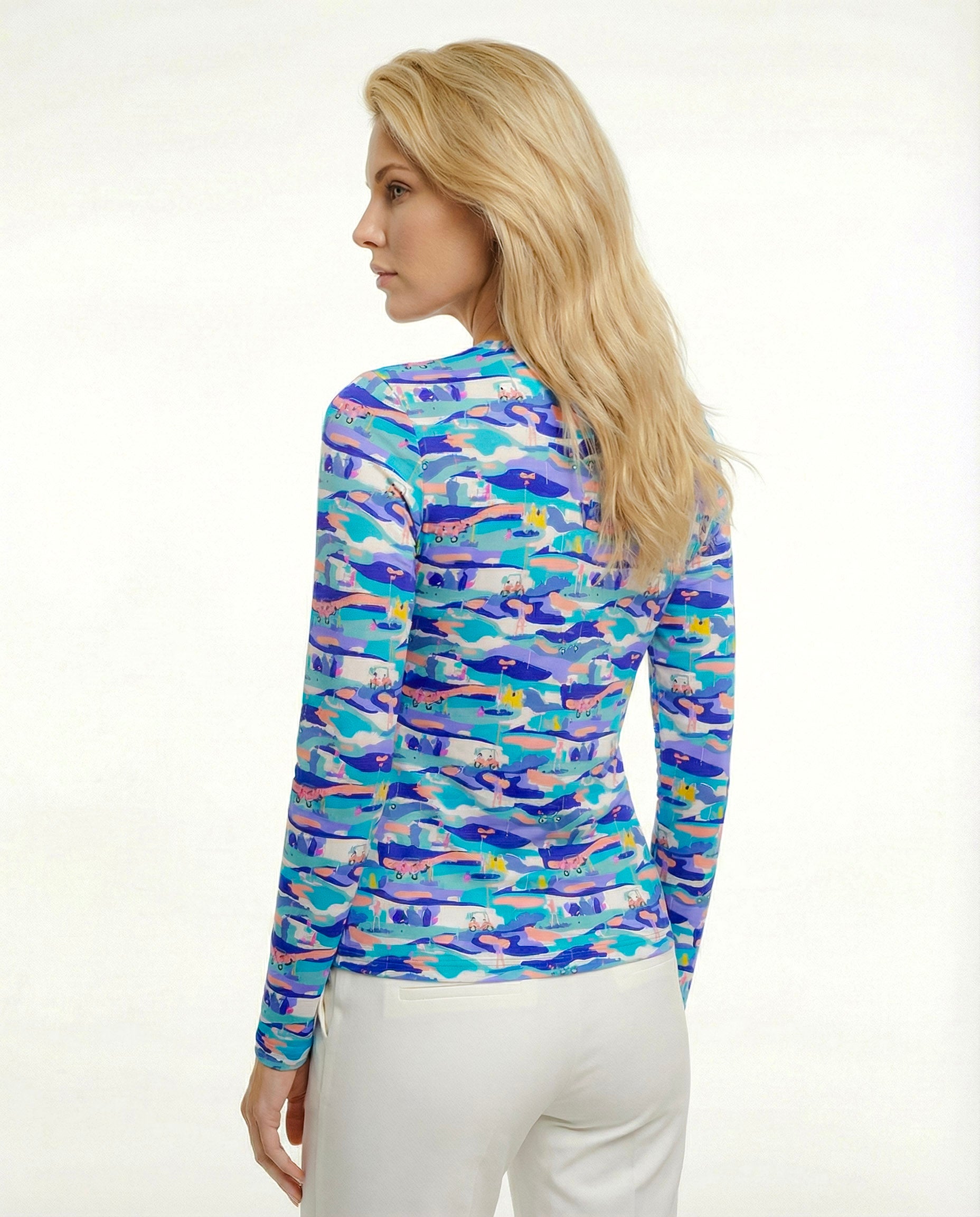 Winning Stroke Long Sleeve Crew Neck Top 83Z49