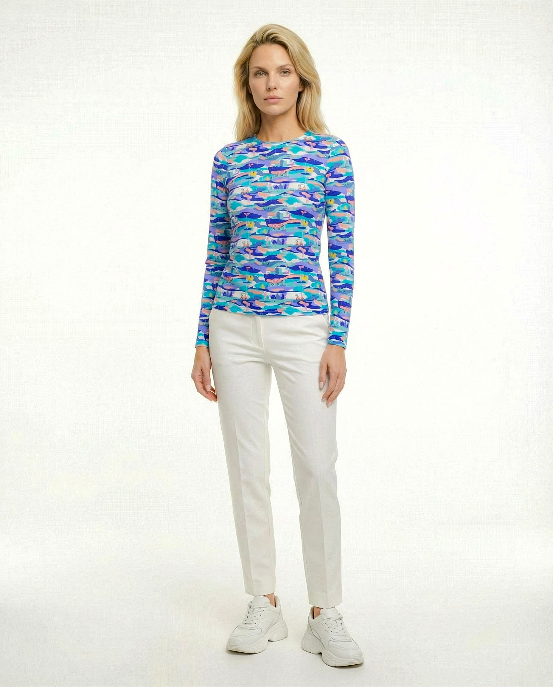 Winning Stroke Long Sleeve Crew Neck Top 83Z49