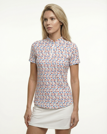 Pro Club Short Sleeve Zip Mock Top 85Z52