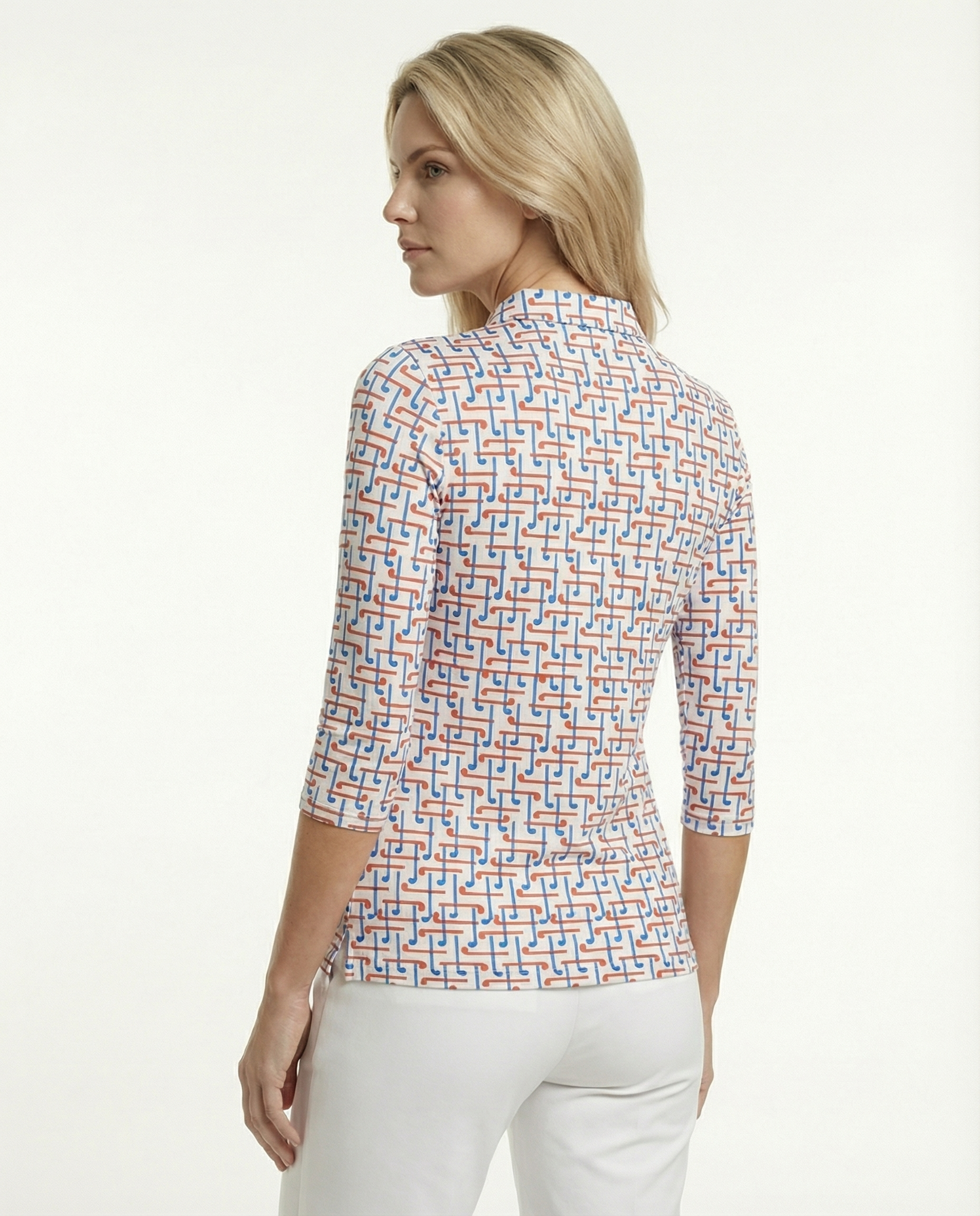 Pro Club 3/4 Sleeve Polo Top 48Z52