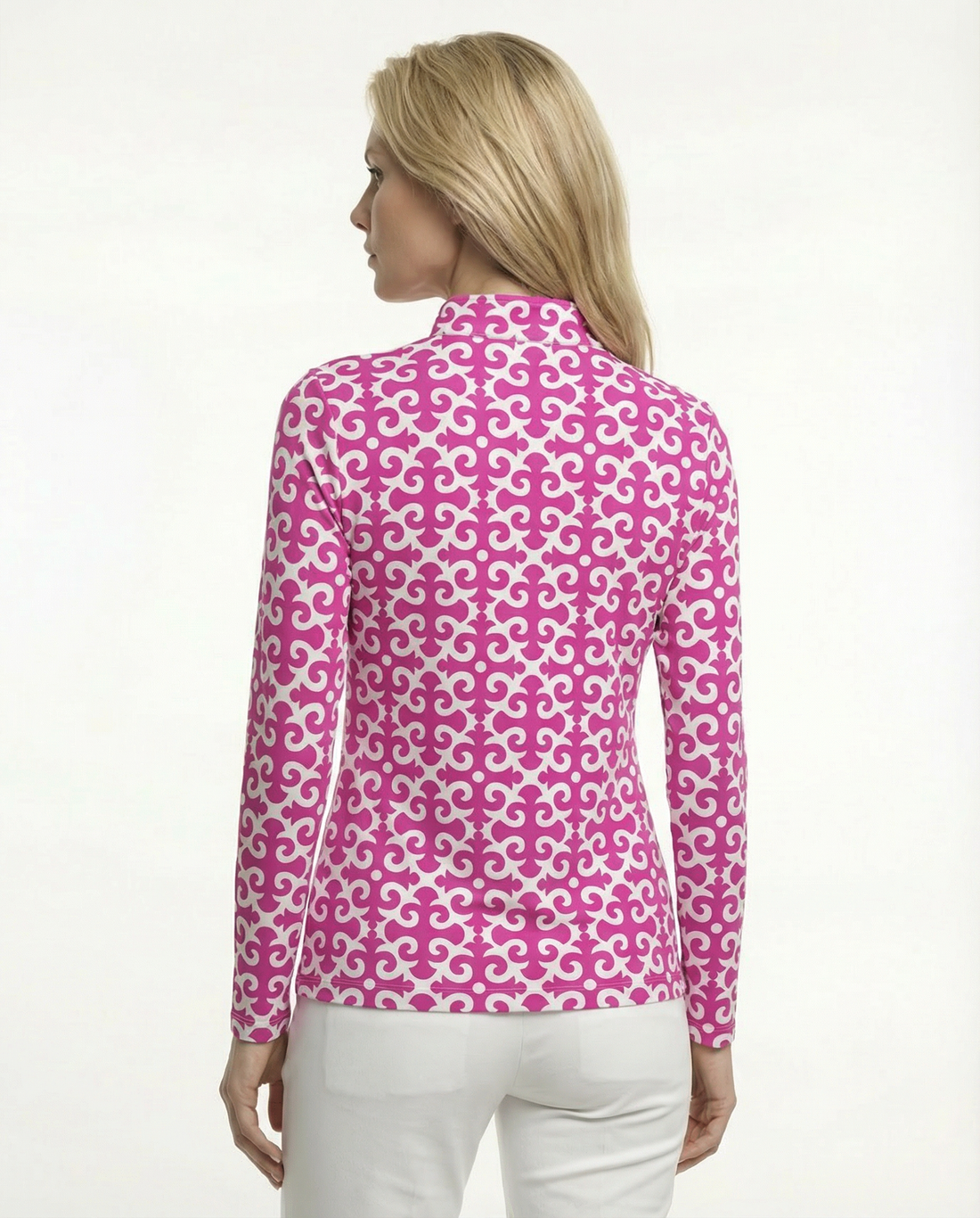 Gazebo Long Sleeve Zip Mock Top 86Z19