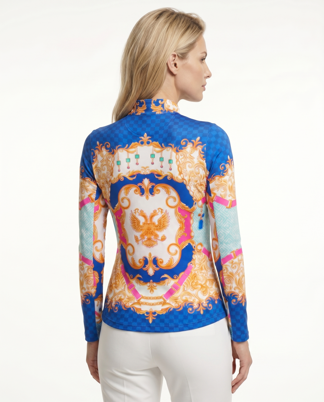 Adoro Long Sleeve Zip Mock Top 86Z39