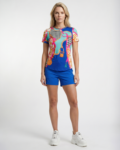 Caress Short Sleeve Crew Neck Top 70Z03