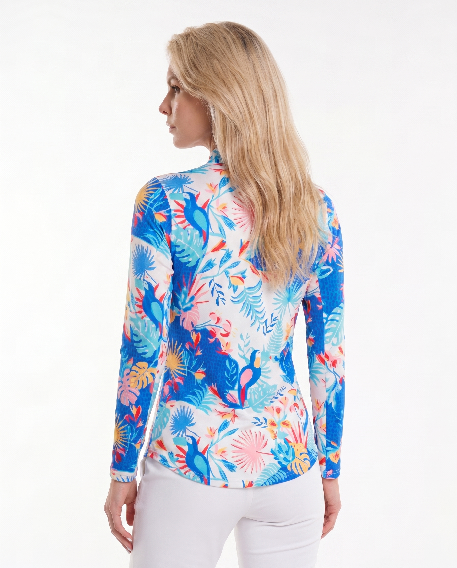 Volare Long Sleeve Zip Mock Top 86Z35