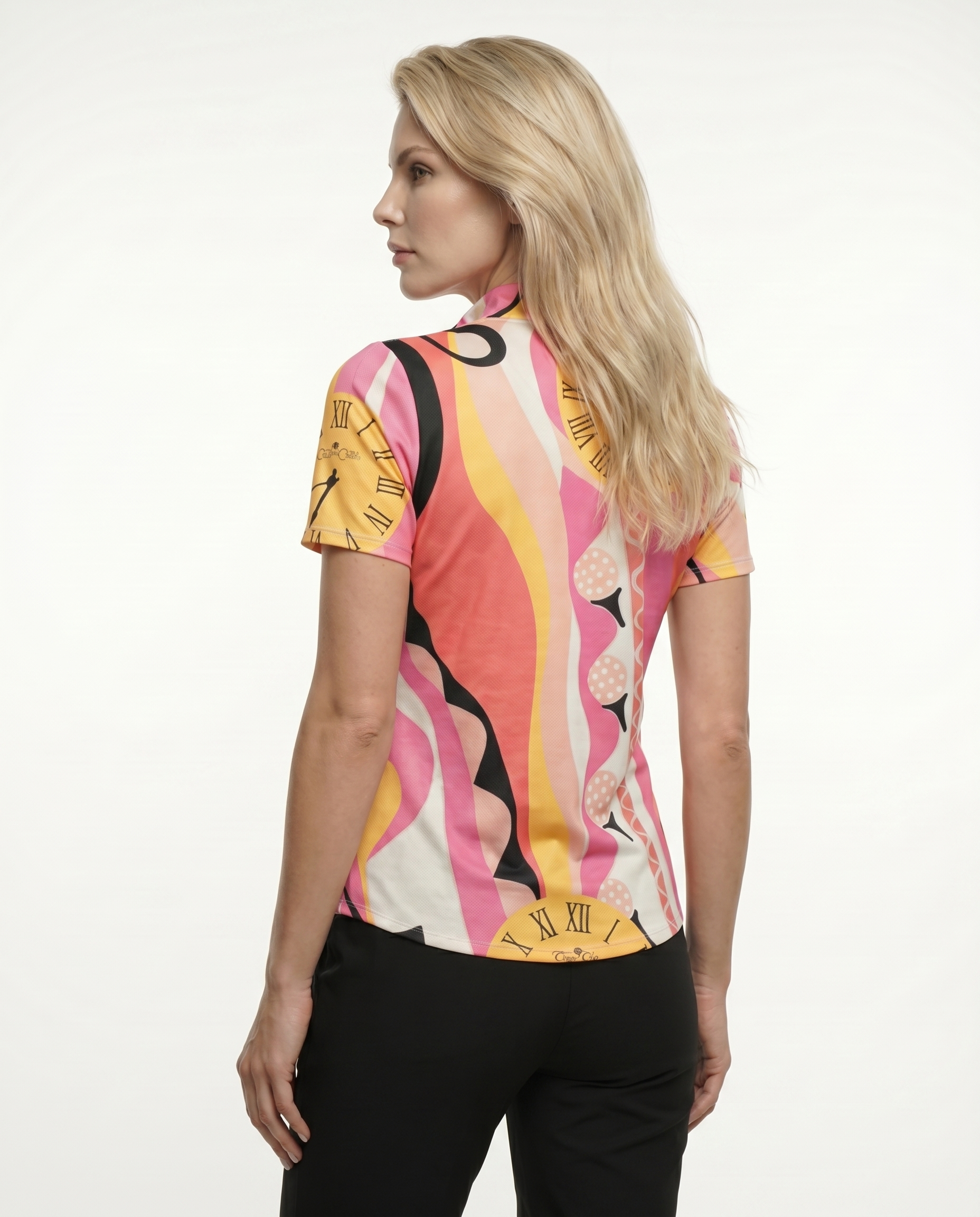 Teetime Short Sleeve Zip Mock Top 85Z05
