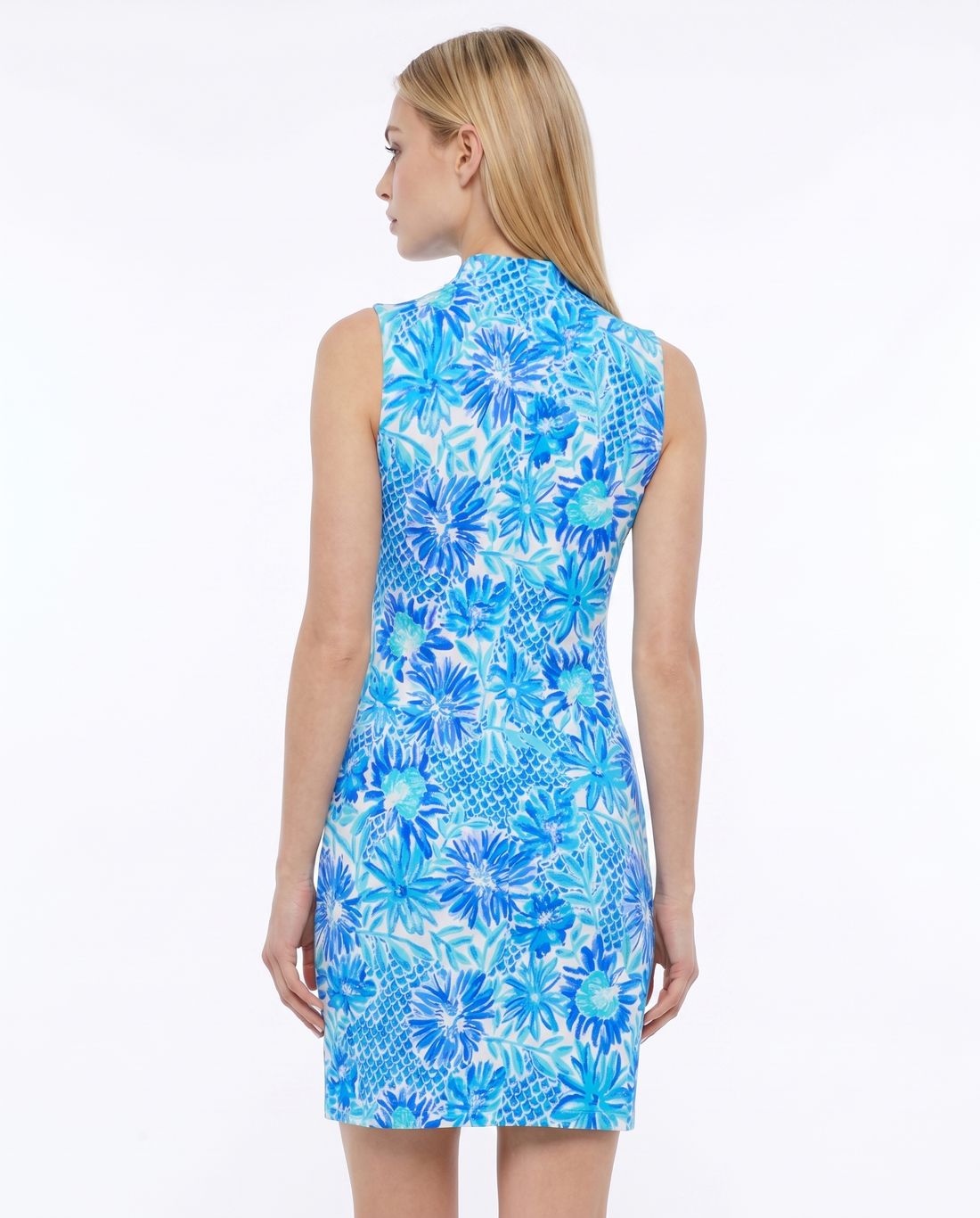 Bella Jardin Sleeveless Mock Neck Dress W/Pocket 59Z25